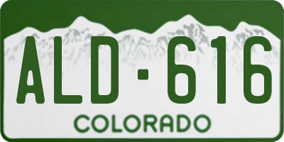 CO license plate ALD616