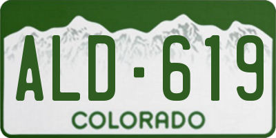 CO license plate ALD619