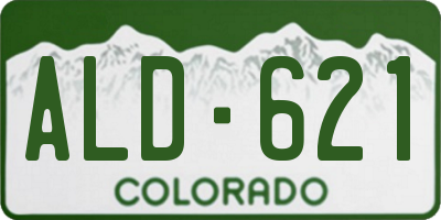 CO license plate ALD621