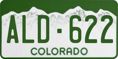 CO license plate ALD622