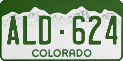 CO license plate ALD624