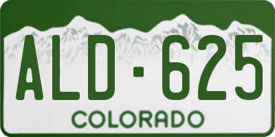 CO license plate ALD625