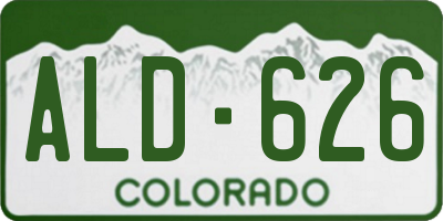 CO license plate ALD626