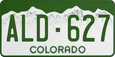 CO license plate ALD627