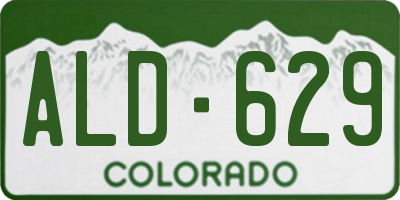 CO license plate ALD629