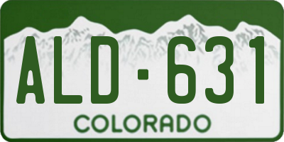 CO license plate ALD631
