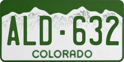 CO license plate ALD632