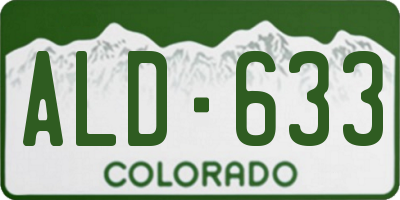 CO license plate ALD633