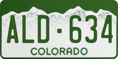 CO license plate ALD634
