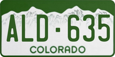 CO license plate ALD635