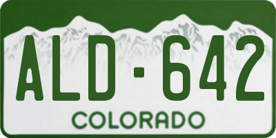 CO license plate ALD642