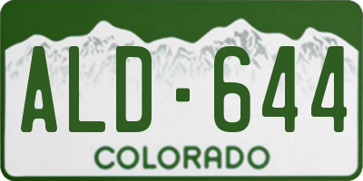 CO license plate ALD644