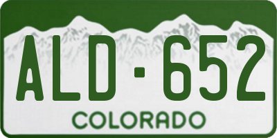 CO license plate ALD652