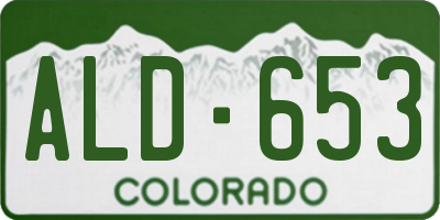 CO license plate ALD653