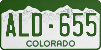 CO license plate ALD655
