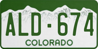 CO license plate ALD674