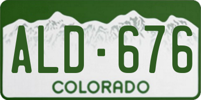 CO license plate ALD676