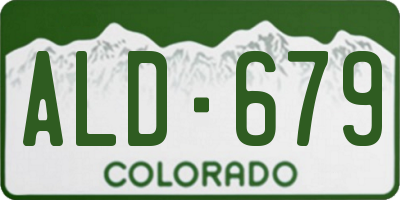 CO license plate ALD679