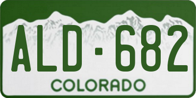 CO license plate ALD682