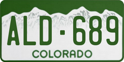 CO license plate ALD689