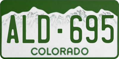 CO license plate ALD695
