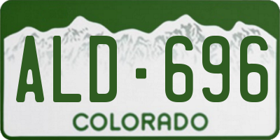 CO license plate ALD696
