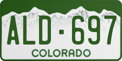 CO license plate ALD697
