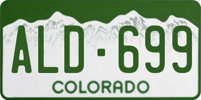 CO license plate ALD699