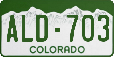 CO license plate ALD703