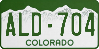 CO license plate ALD704