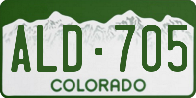 CO license plate ALD705