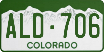 CO license plate ALD706