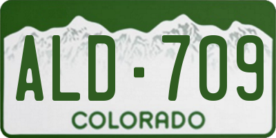 CO license plate ALD709