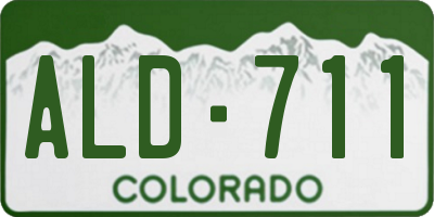 CO license plate ALD711