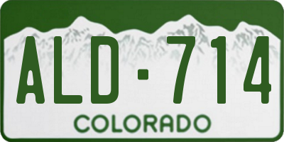 CO license plate ALD714