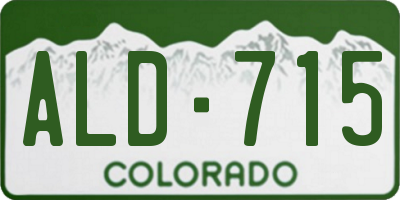 CO license plate ALD715