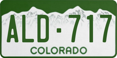 CO license plate ALD717