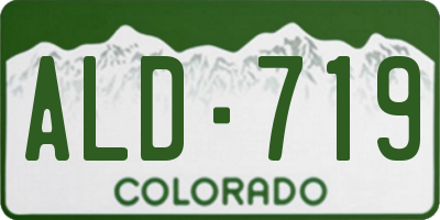 CO license plate ALD719