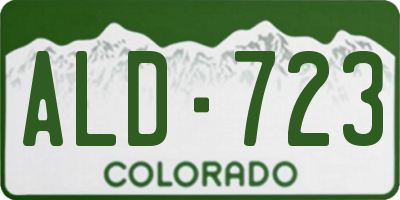 CO license plate ALD723