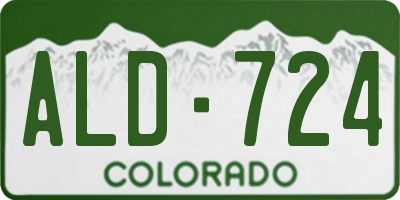 CO license plate ALD724