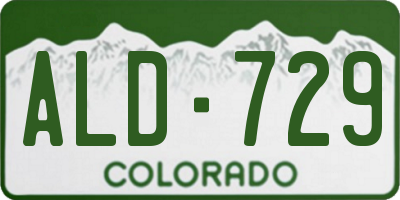 CO license plate ALD729