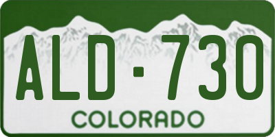 CO license plate ALD730