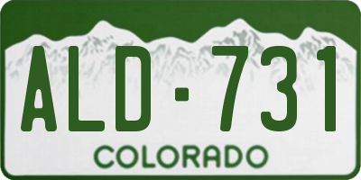 CO license plate ALD731