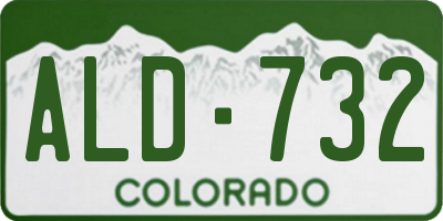 CO license plate ALD732
