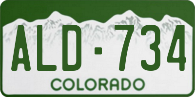 CO license plate ALD734