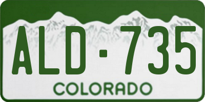 CO license plate ALD735