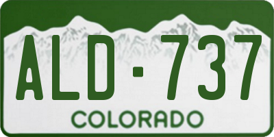CO license plate ALD737