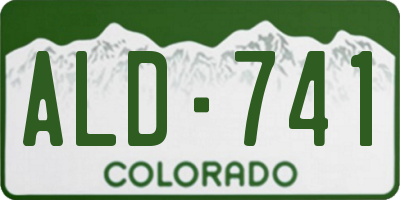 CO license plate ALD741