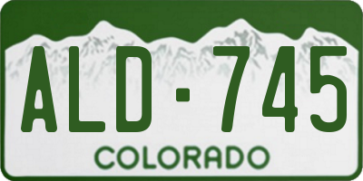 CO license plate ALD745