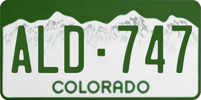 CO license plate ALD747